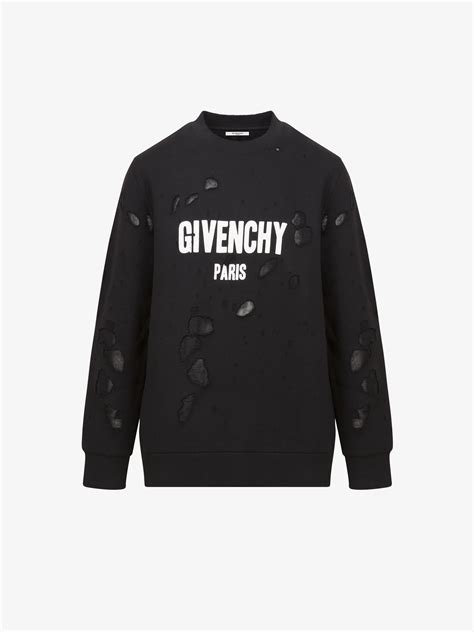 givenchy sweatshirt holes|Givenchy destroyed sweatshirt.